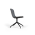 Terra Black Chair no. One S1 swivel dining chair with leather upholstery and cast aluminum base