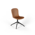 Terra Safari Chair no. One S1 with leather upholstery and swivel base in indoor dining setting