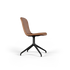 Terra Black Chair no. One S1 with swivel base and leather upholstery, modern indoor dining chair