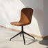 Black Chair no. One S1 swivel dining chair with recycled plastic shell and leather upholstery