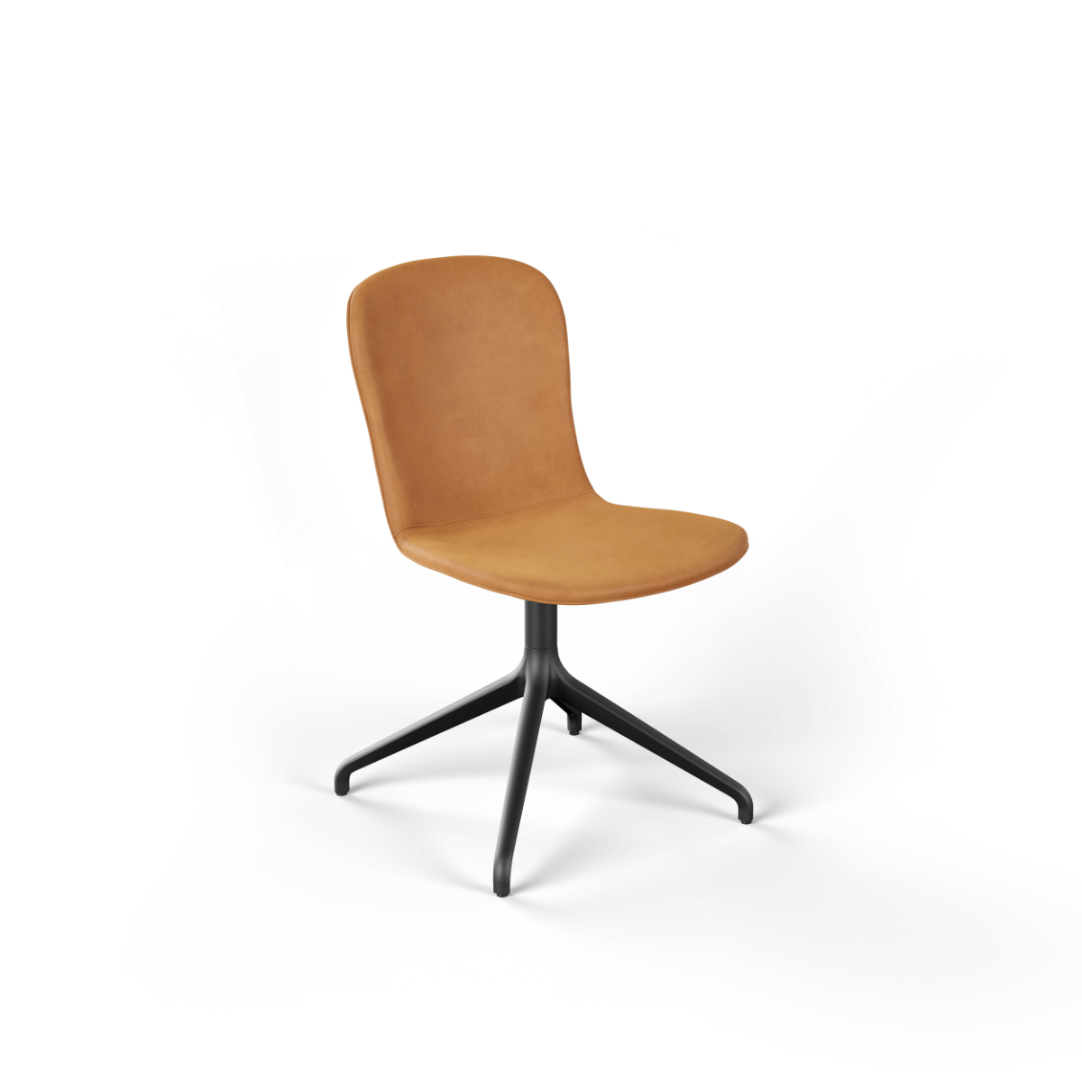Chair no. One S1 dining chair in Luna Sandstone with a swivel base and return swivel feature
