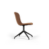 Chair no. One S1 dining chair in Luna Sandstone with a swivel base and leather upholstery.