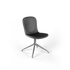 Terra Black Chair no. One S1 with polished swivel base and leather upholstery