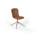 Chair no. One S1 with Luna Walnut leather upholstery and polished swivel base with return swivel feature.