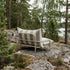 Mollis Lounge Chair in Renesse Taupe with powder-coated aluminum frame and eco-certified textile outdoors