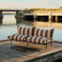 Mollis Lounge Sofa 2 Seater in Renesse Chestnut with powder-coated aluminum frame and eco-certified textile cushions outdoors