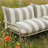 Mollis Lounge Sofa 2 Seater in Renesse Taupe with powder-coated aluminum frame and eco-certified textile cushions outdoors