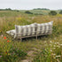Mollis Lounge Sofa 2 Seater in Renesse Taupe with powder-coated aluminum frame and outdoor cushions