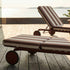 Mollis Sunbed outdoor lounger in Renesse Chestnut with adjustable backrest and aluminum frame