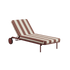 Mollis Sunbed outdoor lounger with adjustable backrest in Renesse Chestnut color and powder-coated aluminum frame