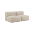 Soft Sofa Indoor 2-seater in Teddy Beige fabric with soft, frame-free design and removable cover.