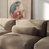 Soft Sofa Indoor 2-seater in Teddy Brown fabric with soft cushions and a relaxed shape