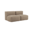 Soft Sofa Indoor 2-seater in Teddy Brown fabric with soft, cushioned design and no visible frame