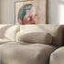 Soft Sofa Indoor 4-seater corner sofa in Teddy Beige fabric with soft, cushioned design and modular shape