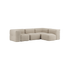 Soft Sofa Indoor 4 seater corner sofa in teddy beige fabric with soft, modular design.