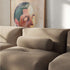 Soft Sofa Indoor 4-seater corner sofa in Teddy Beige fabric with soft, cushioned design and modular shape