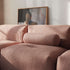 Soft Sofa Indoor 5-seater corner sofa with beige corduroy fabric and modular design.