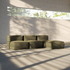 Soft Sofa Indoor 3-seater in rose corduroy fabric with a soft, modular design and no visible frame.