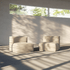 sackit soft boneless indoor sofa in warm beige upholstery arranged in a sunlit minimalist room with sculptural cushions and soft natural shadows