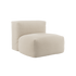 Soft Sofa Indoor seat in beige Teddy fabric with soft, cushioned design and removable cover.