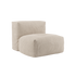Soft Sofa Indoor seat module in beige corduroy fabric with soft, rounded shape and no visible frame