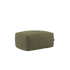 Soft Sofa Indoor pouf in olive green wide-rib corduroy fabric with a soft, cushioned shape.