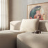 Rectangular Soft Sofa Indoor cushion in Teddy Beige fabric with soft texture on a white background.