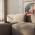 Rectangular Soft Sofa Indoor cushion in Teddy Beige fabric on a white background.
