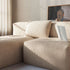 Rectangular Soft Sofa Indoor cushion in Teddy Beige fabric with soft texture on a neutral background