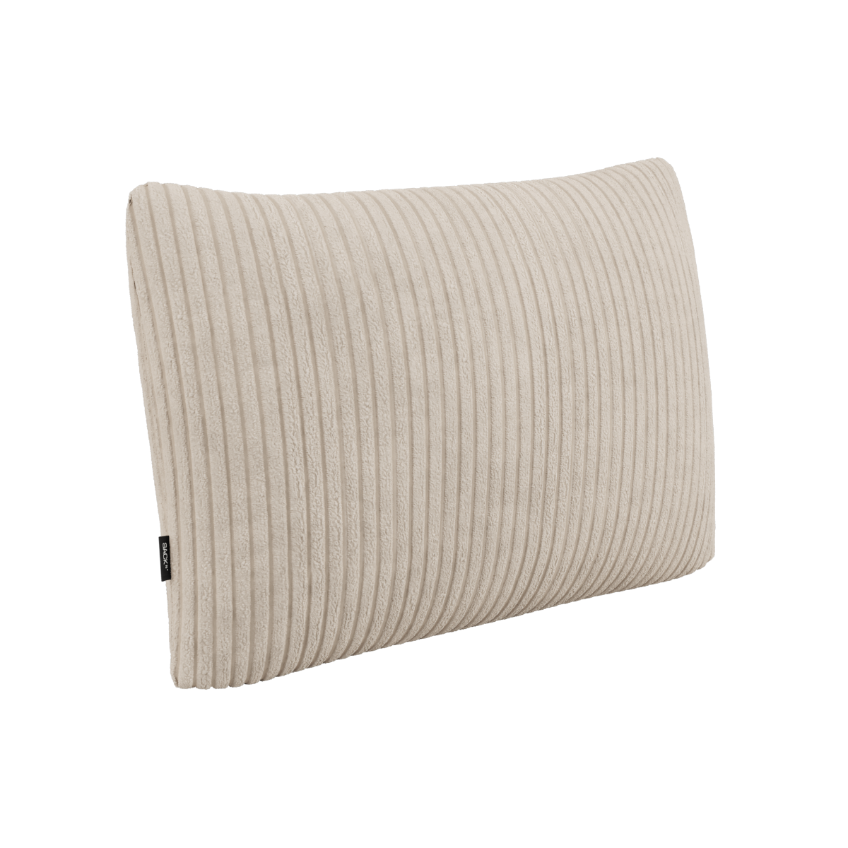 Rectangular Soft Sofa Indoor cushion in beige corduroy fabric with a removable cover.