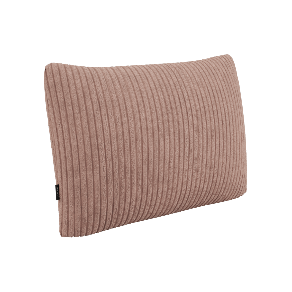 Rectangular Soft Sofa Indoor cushion in rose corduroy fabric with a soft textured surface.