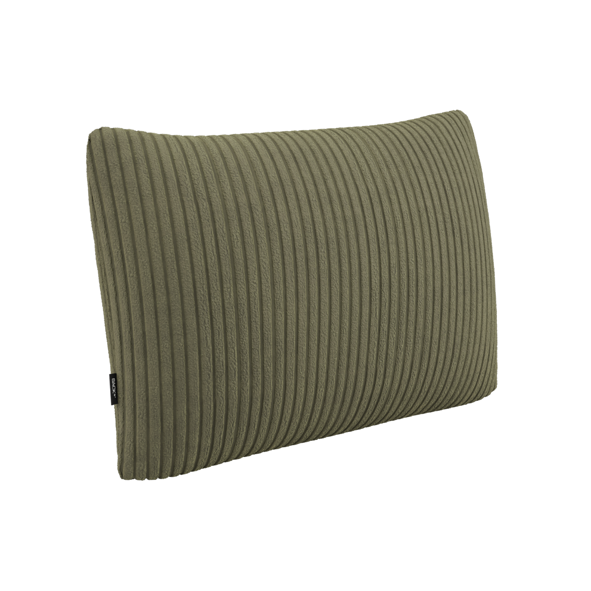 Rectangular Soft Sofa Indoor cushion in olive green corduroy fabric with a soft, textured surface.