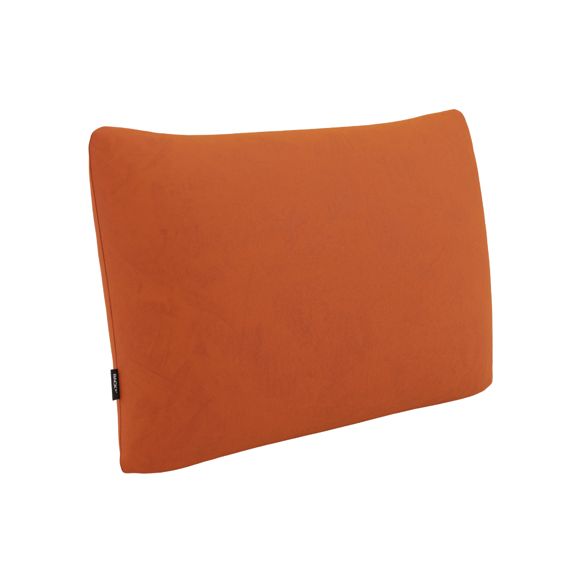 Rectangular Soft Sofa Indoor cushion in bright orange jaquard fabric with a soft texture.