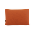 Rectangular Soft Sofa Indoor cushion in orange jaquard fabric with soft texture.