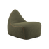 SACKit Chair Indoor bean bag in olive green corduroy fabric with rounded shape and supportive foam filling.