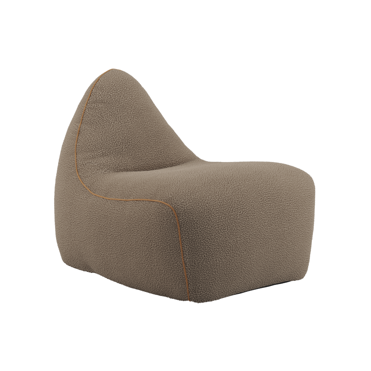 SACKit Chair Indoor in Teddy Brown textile with rounded shape and supportive foam filling.