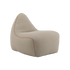SACKit Chair Indoor in Teddy Beige fabric with rounded shape and soft foam filling.