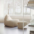 SACKit Chair Indoor in soft Cosmo Beige fabric with rounded shape and supportive foam filling