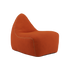 Orange Jaquard SACKit Chair Indoor with rounded shape and soft foam filling on a white background