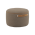 Round SACKit Pouf Indoor in Teddy Brown textile with a compact shape and soft texture.