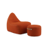 SACKit Chair & Pouf Indoor in orange jaquard fabric with soft, rounded shapes and a modern design