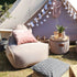 Canvas Lounge Chair & Pouf