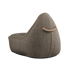 Cobana Lounge Chair and Pouf in Cobana Grey with soft fabric and rounded shapes