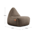 Cobana Lounge Chair and Pouf in Cobana Grey with soft fabric and rounded shapes