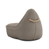 Cobana Lounge Chair and Pouf in neutral fabric with soft, rounded shapes for indoor and outdoor use.