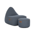 Kirra Indigo Cobana Lounge Chair with matching pouf in durable, water-repellent fabric.