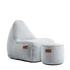 Cobana Junior Lounge Chair and pouf in Cobana Sand Melange color with soft fabric and rounded shape