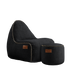 Cobana Junior Lounge Chair and Pouf in black, indoor and outdoor bean bag set for kids