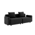 Cobana Black 2-seater outdoor lounge sofa with armrest, powder-coated aluminum frame and cushions