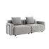 Cobana Lounge Sofa in Cobana Sand Melange with armrest, two-seater outdoor sofa with aluminum frame and cushions